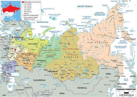 Russia Map (Political) - Worldometer