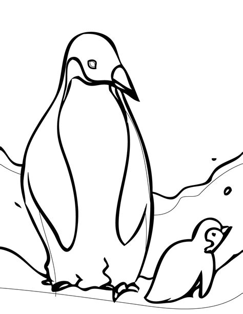 Emperor Penguin Coloring Page - Handipoints