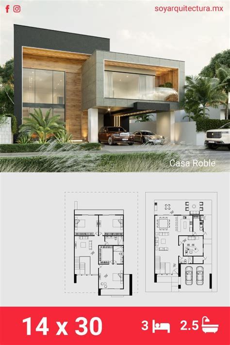 Planos de casa moderna.⭐ Planos de casa espectacular! | Duplex house design, Modern house ...