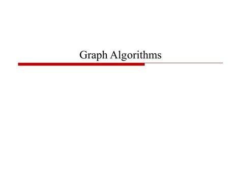 Graph algorithms