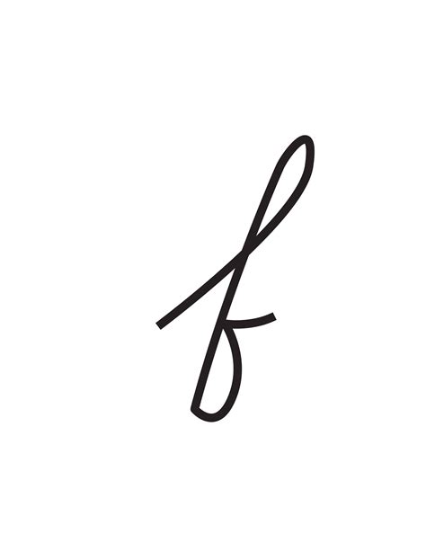 Free Cursive Letters Printable: Lowercase F