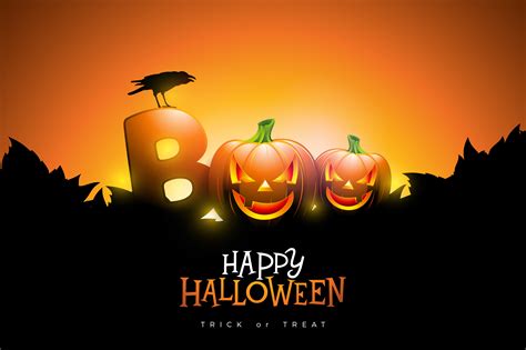 Boo, Happy Halloween design 332996 Vector Art at Vecteezy