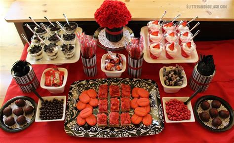 Black & Red Dessert/Snack Table Ideas - Glitter and Goulash