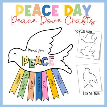 Peace Day - Peace Dove Crafts and Writing Activity by Vivi a Creative Store