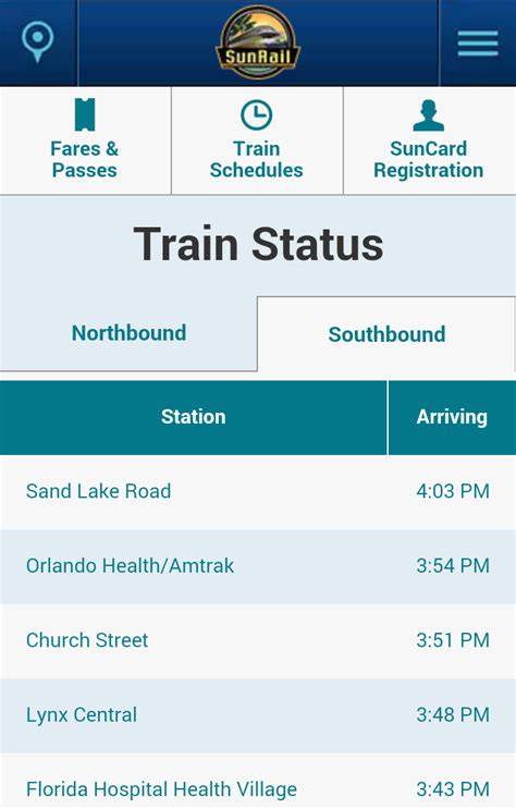 SunRail train tracker provides real-time train arrival information ...