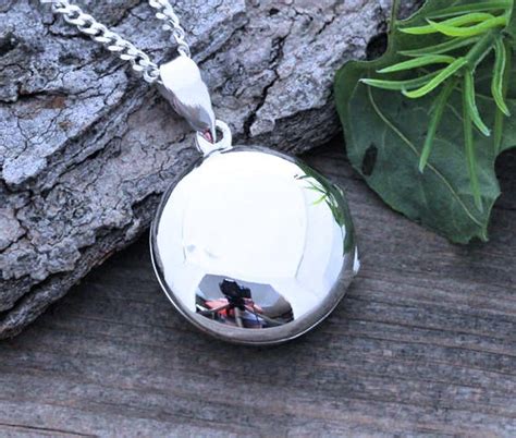 Sterling Silver Locket Round Locket Mens Locket Leather - Etsy