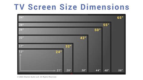 TV Screen Size Dimensions | 24", 32", 42", 50", 55", 65"