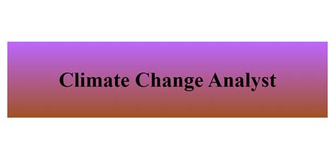 Climate Change Analyst - BuildFreeResume.com