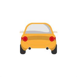 Car back view Royalty Free Vector Image - VectorStock