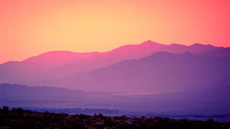 Landscape, California wallpaper, Mountain sunset