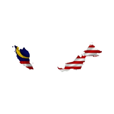 Premium Photo | Map of malaysia with it's flag