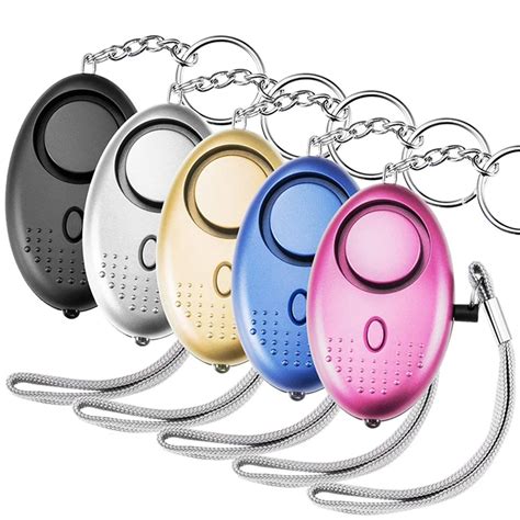 Emergency Personal Flashlight Torch Security Alarm Keychain Flashlight Mini Colorful portable ...