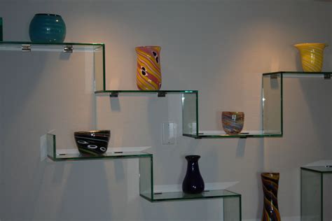 Cool Glass Shelf Design Floating Wall Plans