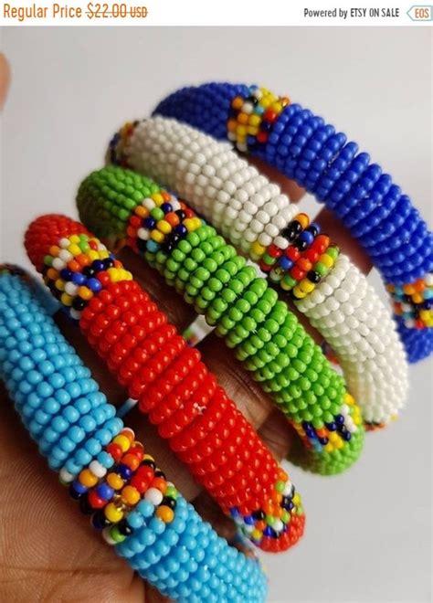 African Beaded Bracelets / Handmade Bracelets From Africa / - Etsy