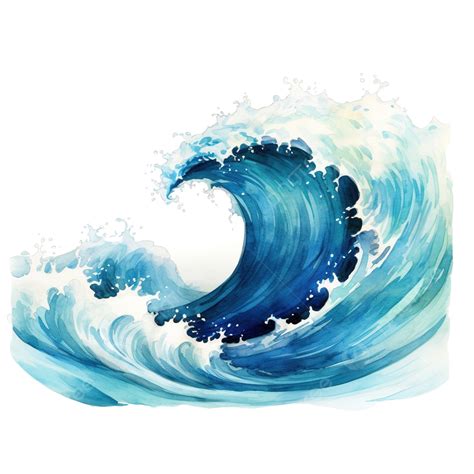 Watercolor Ocean Waves Wave Wave Illustration Ocean Illustration, Wave ...