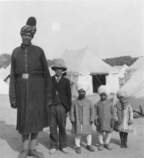 The Two Kashmir Giants Posing with the American Photographer James ...