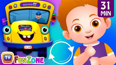 Wheels on the Bus (PART 2) + More ChuChu TV Funzone Nursery Rhymes & Toddler Videos - YouTube