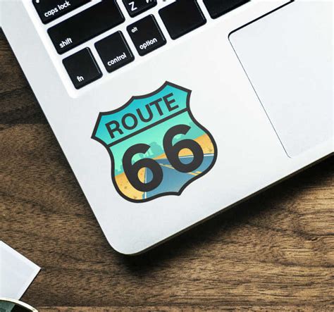 Route 66 Laptop Sticker - TenStickers