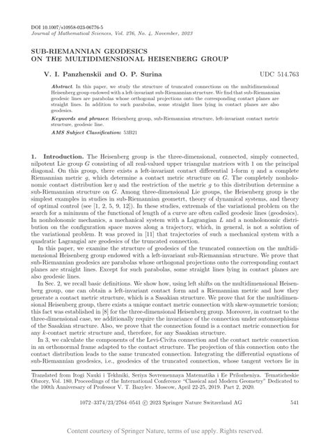 Sub-Riemannian Geodesics on the Multidimensional Heisenberg Group