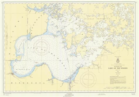 Lake of the Woods Map - 1955 – Nautical Chart Prints