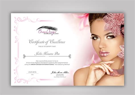 Makeup Certificate Design - Makeup Vidalondon