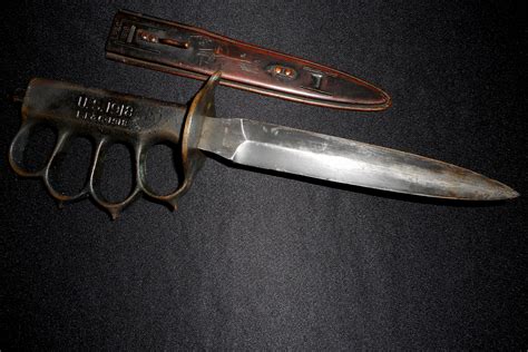 1918 US WWI/WWII LF&C Mark 1 Trench Knife -WW2 Airborne/Knuckle 1 | St ...