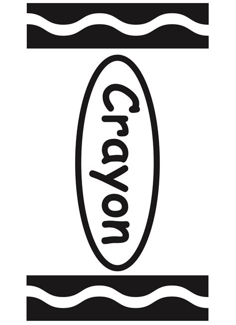 a surfboard with the word crayon written on it in black and white