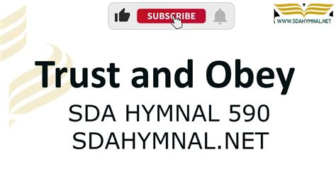 Trust and Obey Hymn Instrumental With Lyrics | SDA HYMNAL 590 Chords ...