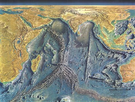 A detailed map of the Indian ocean floor, by... - Maps on the Web