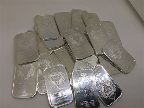 Preowned assorted 1 ounce 999.0 silver bars - Aylesbury Bullion