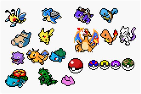 Pokemon Gen 1 Pixel Art, HD Png Download , Transparent Png Image - PNGitem