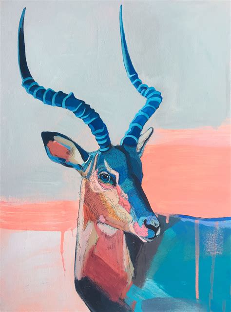 Gazelle | Kelli Wassom | Gazelle, Ink painting, Wood paneling