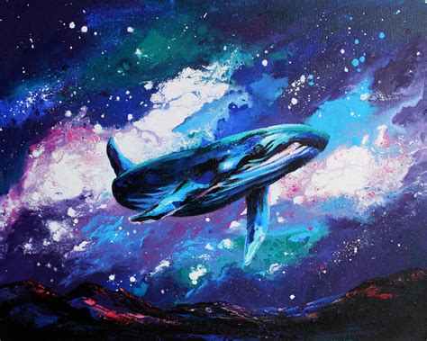 Whale Original Painting Humpback Whale Wall Art Nautical | Etsy