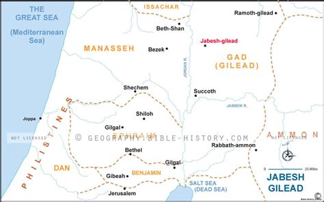 Jabesh Gilead and Tribes - Bible History