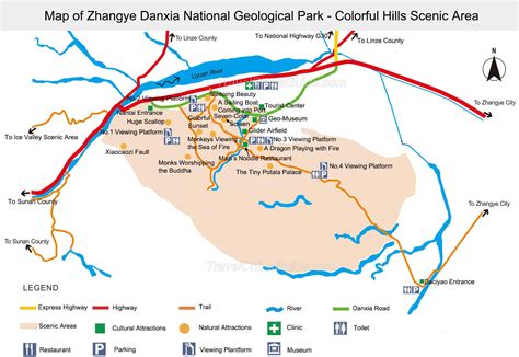 Zhangye Danxia Landform Map