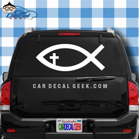 Christian Jesus Fish Symbol Religious Car Vinyl Decal Sticker