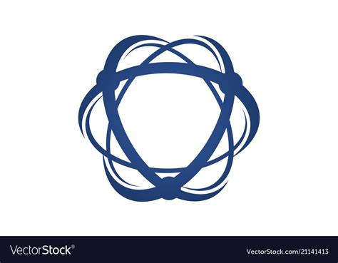 Atom logo design template Royalty Free Vector Image