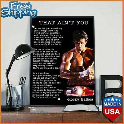 Rocky balboa speech poster teechips - smspoliz