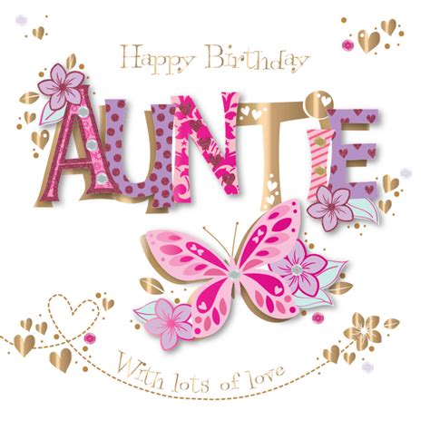 Auntie Birthday Handmade Embellished Greeting Card | Cards