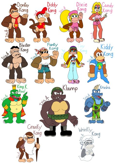 All The Donkey Kong Characters by IrisAcevesAndFriends on DeviantArt