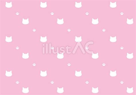 Free Vectors | Cat and paw wallpaper pink background white background