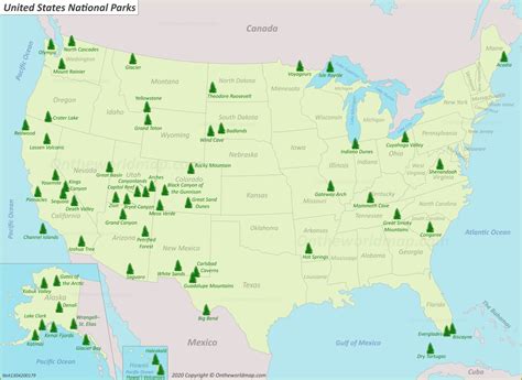 National Parks America Map - Australia Map