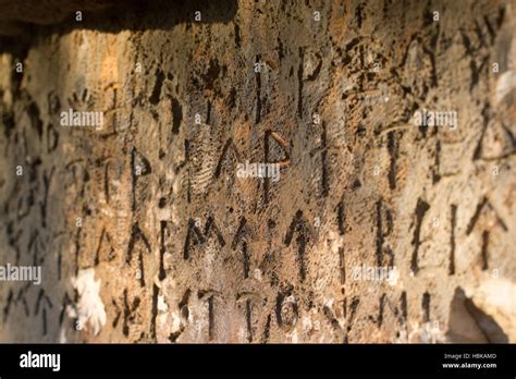 Ancient cave writing symbols hi-res stock photography and images - Alamy