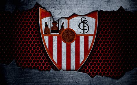 Download Sevilla FC Logo In Beehive Pattern Wallpaper | Wallpapers.com