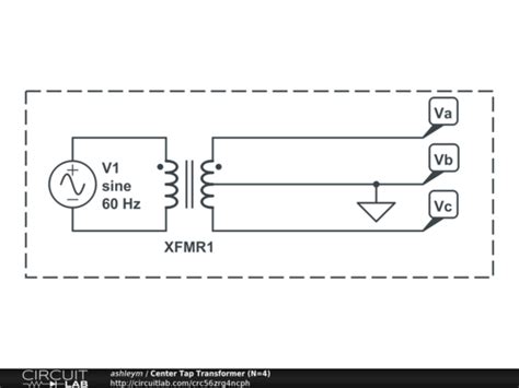 Center Tap Transformer (N=4) - CircuitLab