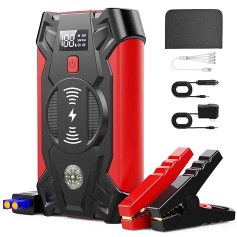 GPED 4000A Peak Car Jump Starter, 39800mAH, 12V Auto Battery Booster ...