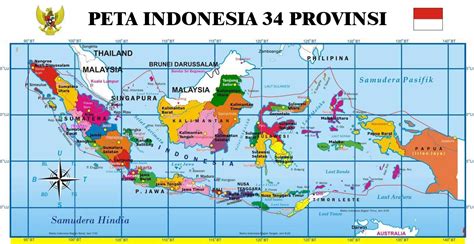 Gambar Peta Indonesia Lengkap Dengan Nama Provinsi - Tarunas