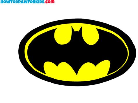 How to Draw Batman Logo - Easy Drawing Tutorial For Kids