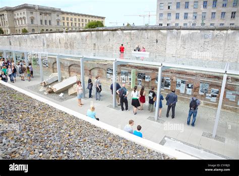 Topography of Terror in Berlin museum area Stock Photo - Alamy