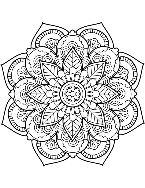 Flower Mandala Coloring Pages - Best Coloring Pages For Kids